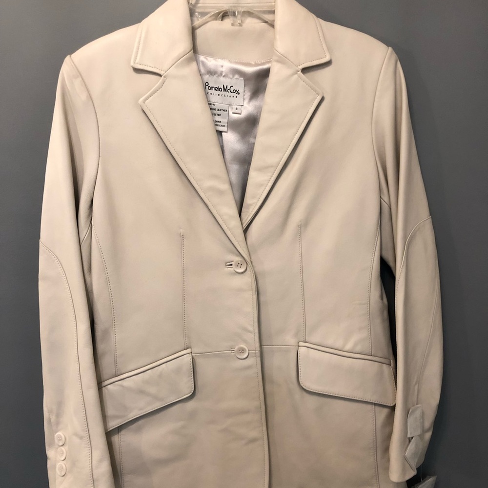 Pamela McCoy Leather Blazer